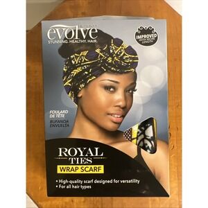 Evolve Head Wrap Scarfs Royal Satin Hair Bonnet Ties Top Knot 16" x 60" NEW